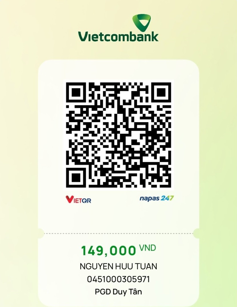 Vietcombank QR Code Gói 3 tháng